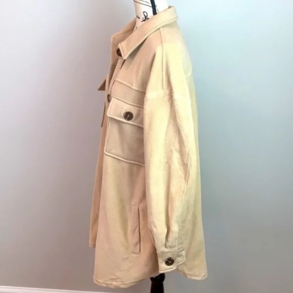 Western Style Plush Button Ip Shirt Jacket Shacket NWT - Picture 6 of 8